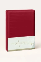 Bettlaken Satinstoff Bordeaux mit Gummizug