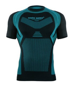 Sesto Senso Herren Thermo Active T-Shirt – Atmungsaktiv, Antibakteriell, Nahtlos, Kurzarm, Poliamid-Elastan, Ideal für Wintersport, Grün