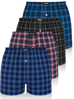 Sestimi Underwear Herren Boxershorts – Klassische Baumwollunterwäsche, Bequem, Atmungsaktiv, 4er Pack, Mehrfarbig, Karomuster, Modell MOT48508