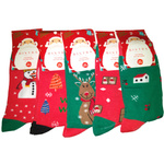 5X Bunte Herrensocken für Weihnachten