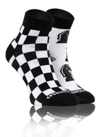 Sesto Senso Skarpetki Baumwolle – Komfortable Kurze Socken mit Schachmuster, Atmungsaktiv, Unisex, Bunte Farben, Für Alltag und Elegante Outfits, 1 Paar