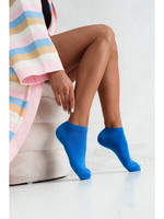 Glatte Damen-Socken, Farbe Blau, Größe 37-41