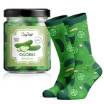 Damen-/Herren-Socken im Geschenkglas Pilzsuppe