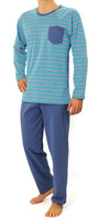 Herrenpyjama Serie Blau