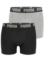Herren Boxershorts 2er Pack Puma Comfort Stretch Grau/Schwarz
