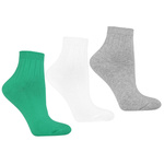 Kurze 3/4-gestreifte Baumwollsocken für Damen im 3er-Pack