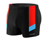 Sesto Senso Herren Badeboxer – Bequeme und Stilvolle Schwimmshorts, Schnelltrocknend, 80% Polyamid, 20% Elastan, Mit Kontrastierendem Streifen, Ideal für Pool und Strand, Farbe: Schwarz, Modell: BD381