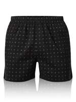 Herren Loose Boxershorts mit Knöpfen Schwarz