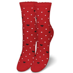 Damensocken Herzen und Punkte