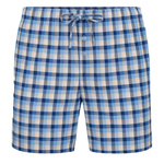 Schlafshorts Milo 2 Blau Kariert