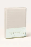 Bettlaken Satin Hellbeige mit Gummi