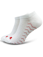 Sesto Senso Herren Sneakersocken – Baumwollsocken mit Air Control System, Sport-Stopper, Rot/Weiß, Elastische Bündchen, Schutzpolsterung, Flache Nähte, Anatomisch angepasst