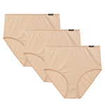 Damen Slips Maxi Serie 3BLP-585 Beige/Schwarz/Weiß
