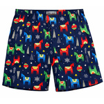 Sesto Senso Herren Boxershorts Panther – Klassische, Bequeme Unterwäsche aus 100% Baumwolle, Mit Knopfverschluss, Vielseitige Muster, Alltagstauglich, Mehrfarbig, Größe M, Weicher Bund, Hergestellt in Polen